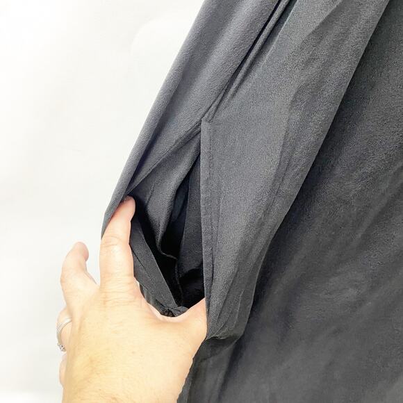 Diane von Furstenberg Vintage Y2K 90s Maxi Dress Silk Black Womens Plus 1x Shift - Picture 5 of 8